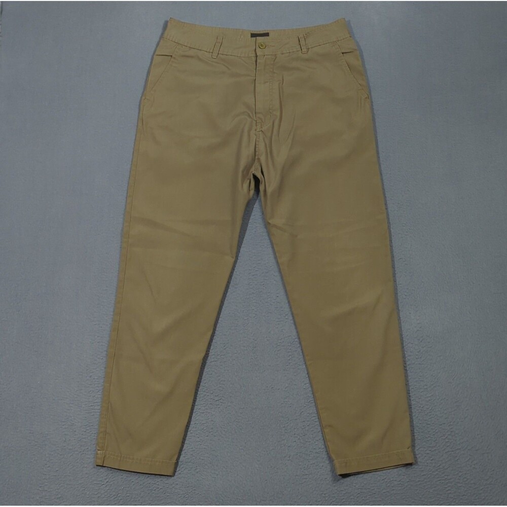 I Love Ugly Pants Men's M Olive Green Tapered Cropped Chino